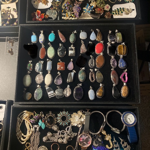 Jewelry - Assorted Gemstone Pendant stamped 925 (pick one)